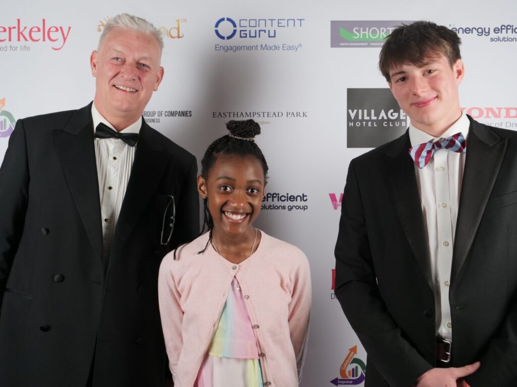 Joint gold award winners Angel Sande and Ollie Perry for the John Nike Pride of Bracknell Forest Young Persons' award